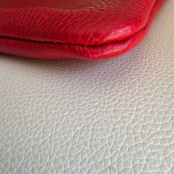 Salvatore Ferragamo Gancini Red Leather Wristlet Clutch – Authentic - Picture 8 of 10